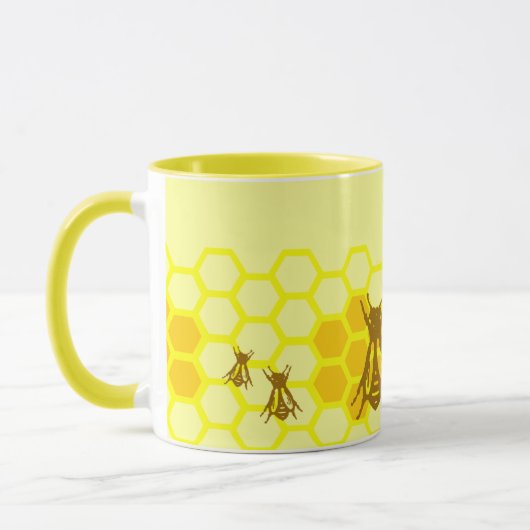Honey Bee Honeycomb Custom Coffee Cup Tasse (Links)