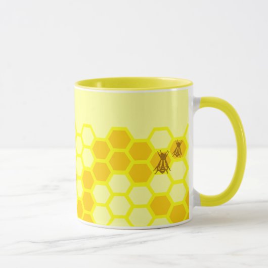 Honey Bee Honeycomb Custom Coffee Cup Tasse (Rechts)