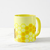 Honey Bee Honeycomb Custom Coffee Cup Tasse (VorderseiteRechts)
