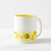 Honey Bee Honeycomb Custom Coffee Tasse (VorderseiteRechts)