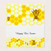 Honey Bee Honeycomb Custom Folded Business Card Visitenkarten (Außenseite Aufgefaltet)