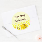 Honey Bee Honeycomb Custom Jar Label Stickers (Umschlag)