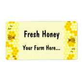 Honey Bee Honeycomb Custom Labels (Vorne)