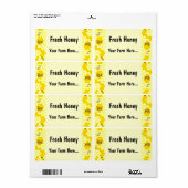 Honey Bee Honeycomb Custom Labels (Vorne)