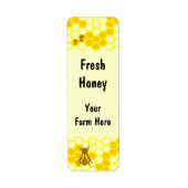 Honey Bee Honeycomb Custom Labels (Vorne)