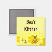Honey Bee Honeycomb Custom Magnet (Vorderseite/Rückseite)