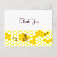 Honey Bee Honeycomb Custom Postcard