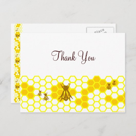 Honey Bee Honeycomb Custom Postcard Postkarte (Vorne/Hinten)