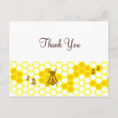 Honey Bee Honeycomb Custom Postcard Postkarte (Vorderseite)