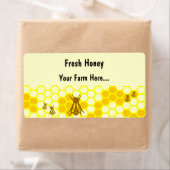 Honey Bee Honeycomb Custom Shipping Label (Insitu)
