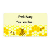 Honey Bee Honeycomb Custom Shipping Label (Vorne)