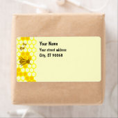 Honey Bee Honeycomb Custom Shipping Labels (Insitu)