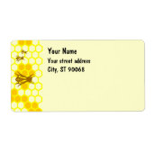 Honey Bee Honeycomb Custom Shipping Labels (Vorne)