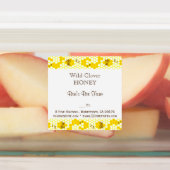 Honey Bee Honeycomb Editable 1,5" Square Label Etiketten (Befestigt)