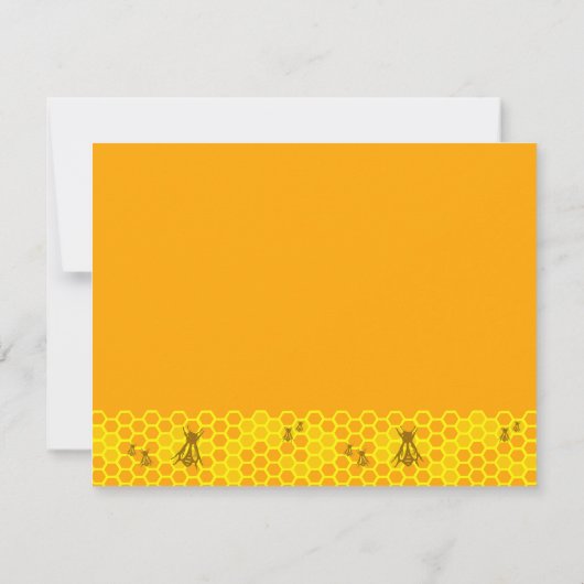 Honey Bee Honeycomb Editable Mitteilungskarte (Rückseite)