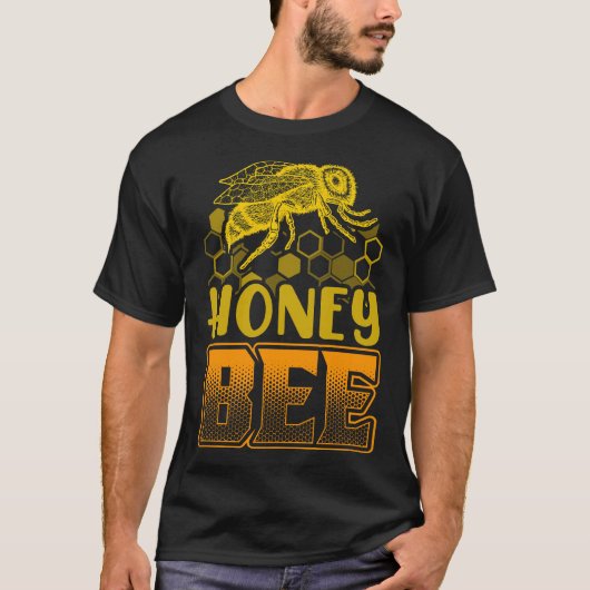 Honey Bee Honeycomb Graphic T-Shirt (Vorderseite)