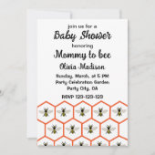 Honey Bee Honeycomb Mommy wird Baby Shower Einladung (Vorderseite)