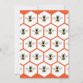 Honey Bee Honeycomb Mommy wird Baby Shower Einladung (Rückseite)