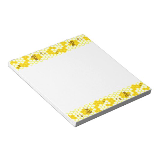 Honey Bee Honeycomb Muster Notepad Notizblock (angewinkelt)