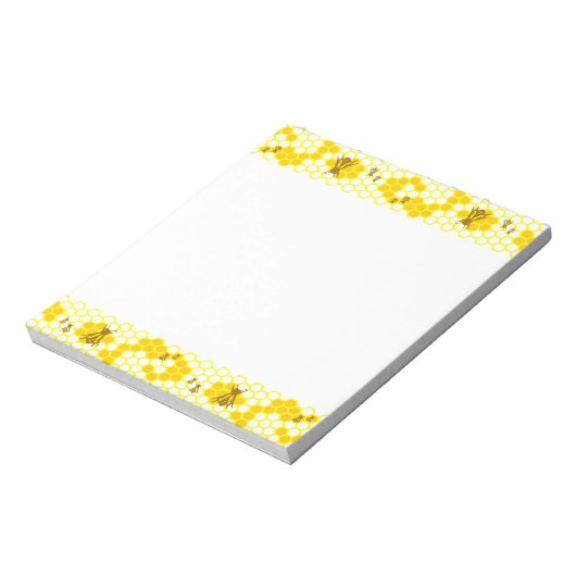 Honey Bee Honeycomb Muster Notepad Notizblock (Rotiert)