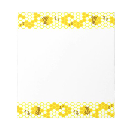 Honey Bee Honeycomb Muster Notepad Notizblock (Vorderseite)