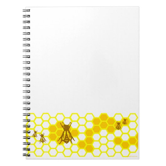 Honey Bee Honeycomb Pattern Notebook Notizblock (Vorderseite)