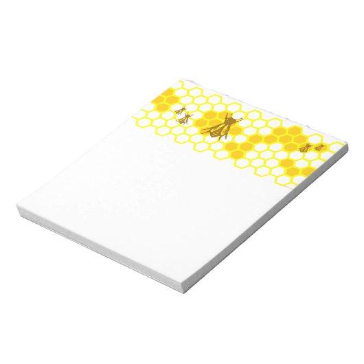 Honey Bee Honeycomb Pattern Notizblock (Rotiert)