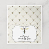 Honey Bee Honeycomb Pattern Platzkarte (Außenseite Aufgefaltet)