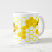 Honey Bee Honeycomb Pattern Tasse (Vorderseite Rechts)