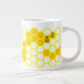 Honey Bee Honeycomb Pattern Tasse (Rechts)