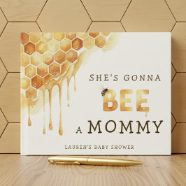 Honey Bee Honeycomb Watercolor Baby Shower Gästebuch