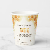 Honey Bee Honeycomb Watercolor Baby Shower Pappbecher (Vorderseite)