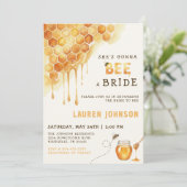 Honey Bee Honeycomb Watercolor Bridal Shower Einladung (Stehend Vorderseite)