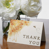 Honey Bee Honeycomb Watercolor Bumblebee Dankeskarte