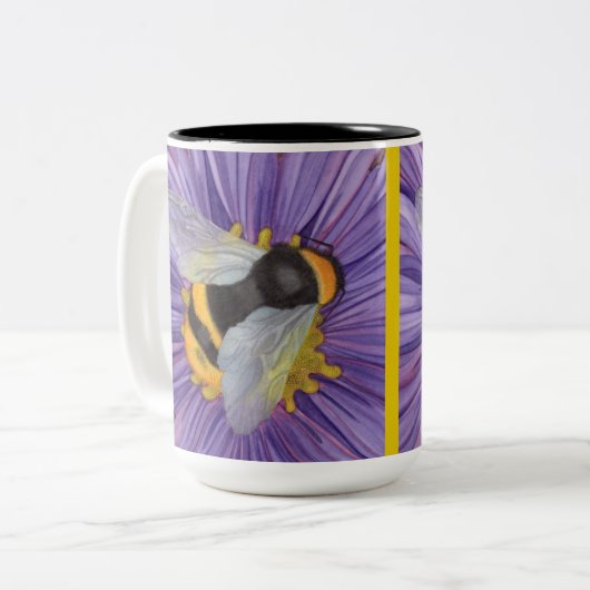 Honey Bee Hübsch Coffee Tasse Tee Cup Gelb Inside (Vorderseite Links)