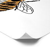 Honey Bee Illustration Bee Painting Art Poster (Ecke)