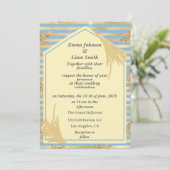 Honey Bee Imitats Glitzer Wedding Einladung (Stehend Vorderseite)