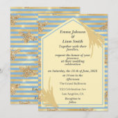Honey Bee Imitats Glitzer Wedding Einladung (Vorne/Hinten)