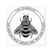 Honey Bee Individuelle Name & Address Selbstfarbig Permastempel (Design)