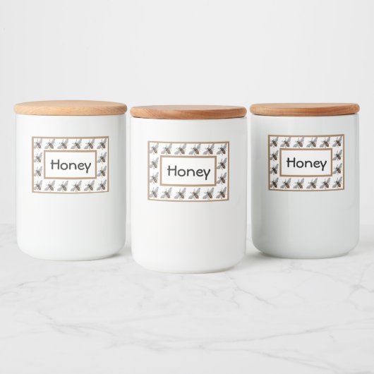 Honey Bee Jar Food Label Lebensmitteletikett (Flaschen)