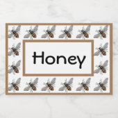 Honey Bee Jar Food Label Lebensmitteletikett (Einzelnes Label)
