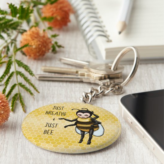 Honey Bee Just Breathe & Just Bee Schlüsselanhänge Schlüsselanhänger (Seite)
