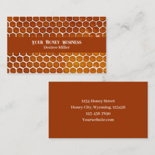 Honey Bee Keeper Golden Honeycomb Visitenkarte