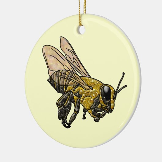 Honey Bee Keramik Ornament (Links)