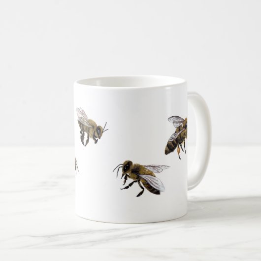 Honey Bee Keramik Tasse (VorderseiteRechts)