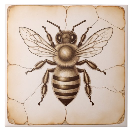 Honey Bee Keramik Tile Fliese (Vorderseite)
