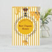 Honey Bee Label Feiertagskarte (Stehend Vorderseite)