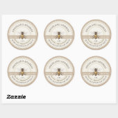 Honey Bee Label Kraft Imker Apiary Runder Aufkleber (Blatt)