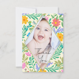 Honey Bee, Ladybug, Butterfly, Dragonfly & Blume Dankeskarte