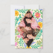 Honey Bee, Ladybug, Butterfly, Dragonfly & Blume Dankeskarte (Vorderseite)